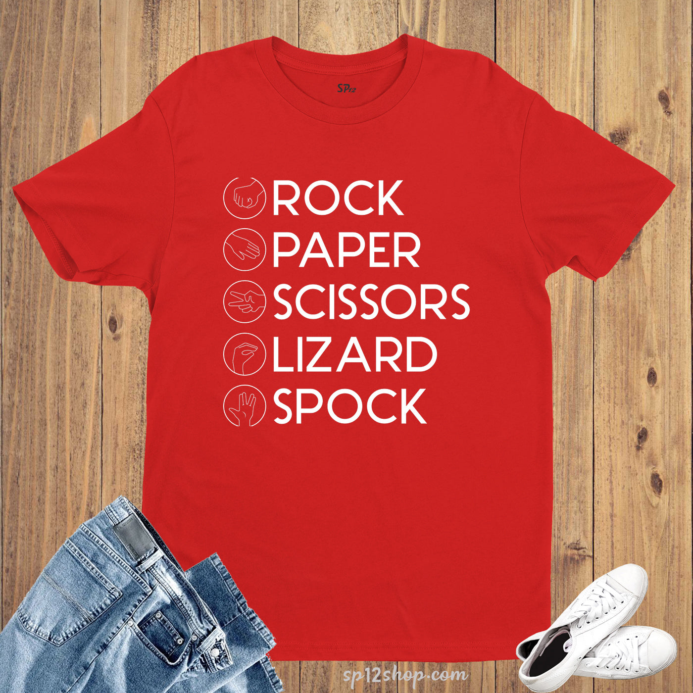 Rock Paper Scissors Lizard Spock Game Gym T Shirt