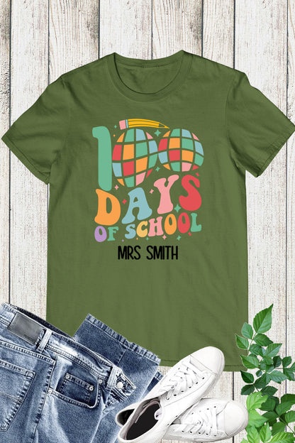 Personalized 100 Days Of School Teacher T Shirt