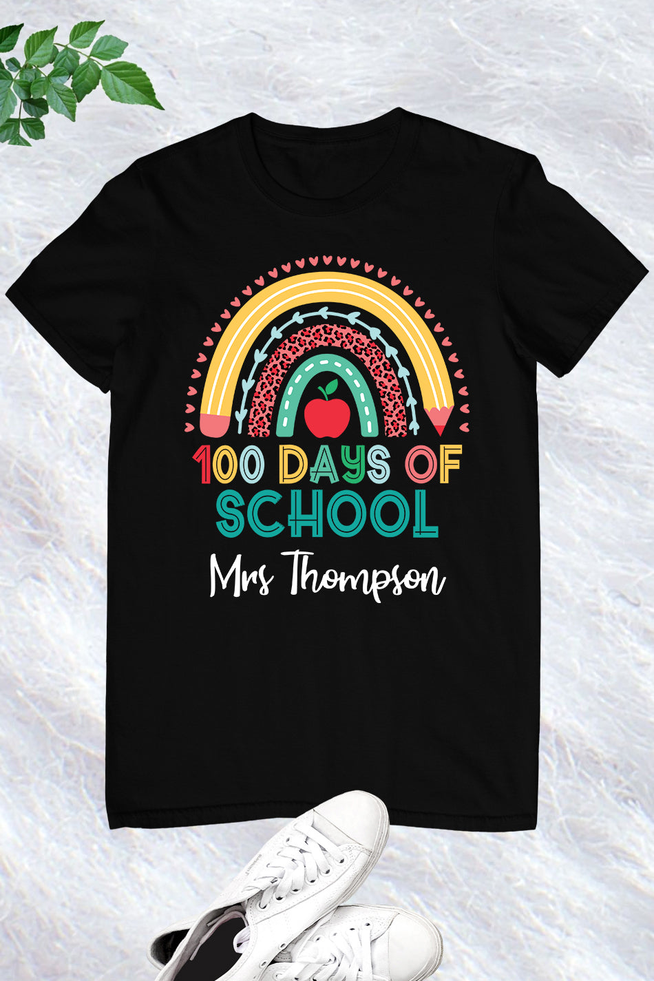 Personalized 100 Days of School T Shirt