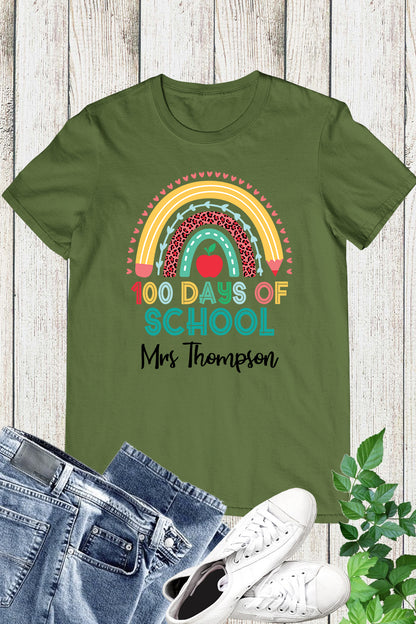 Personalized 100 Days of School T Shirt