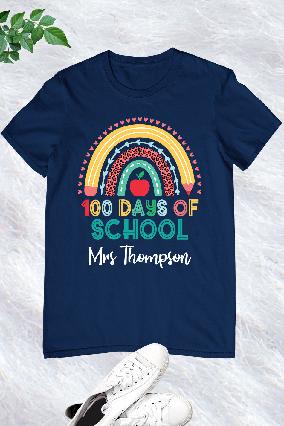 Personalized 100 Days of School T Shirt