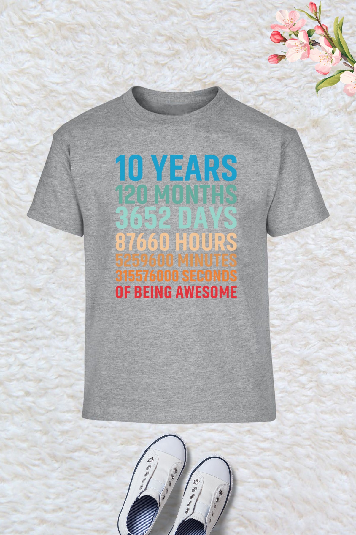 Happy Birthday 10 Years 120 Months T Shirts