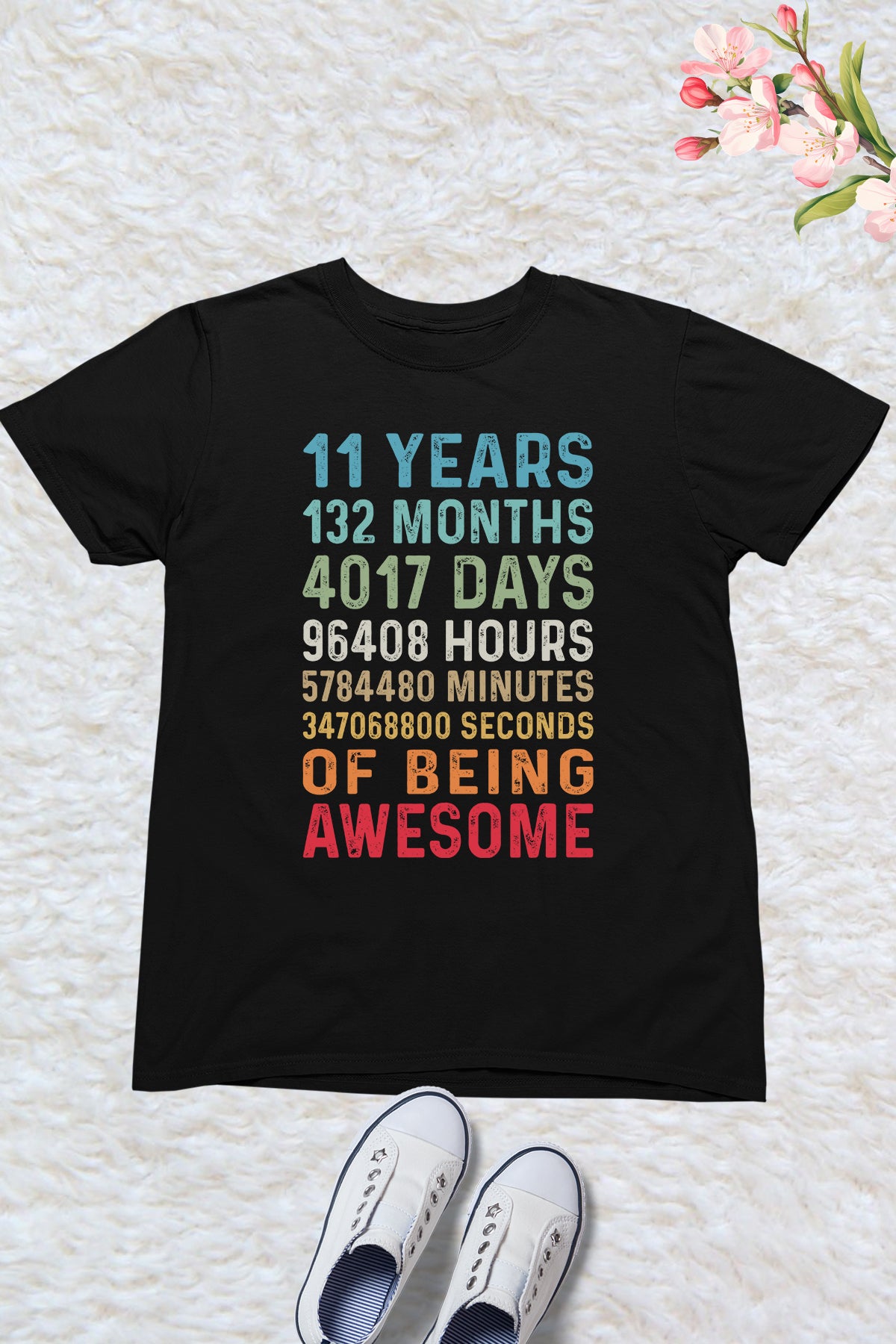 Happy Birthday 11 Years 132 Months T Shirts