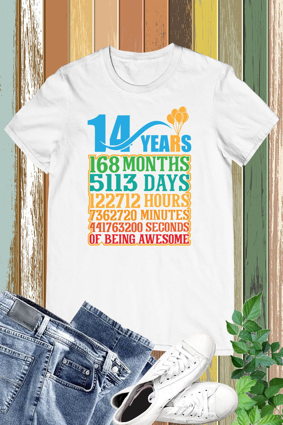 Happy Birthday 14 Years 168 Months T Shirts