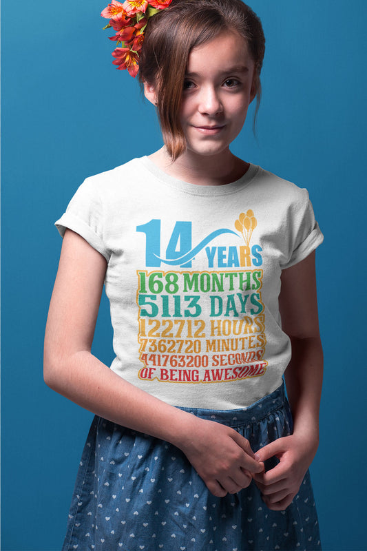 Happy Birthday 14 Years 168 Months T Shirts