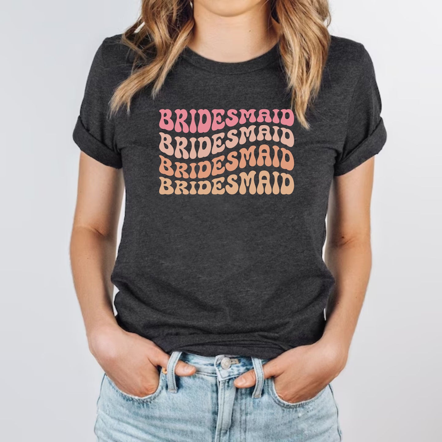 Retro Bridesmaid Bridal Party Groovy Bachelorette Preppy T-Shirts