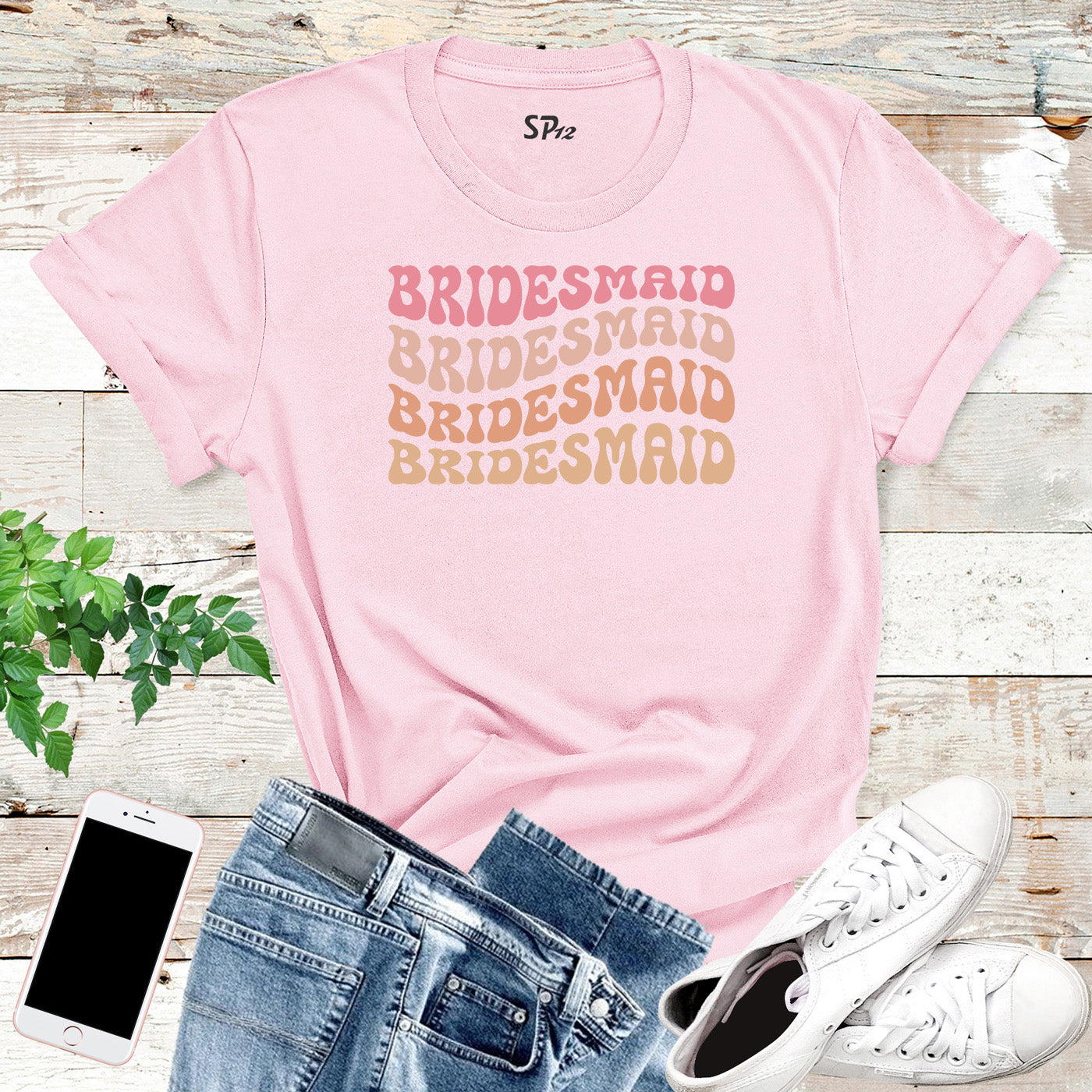 Retro Bridesmaid Bridal Party Groovy Bachelorette Preppy T-Shirts