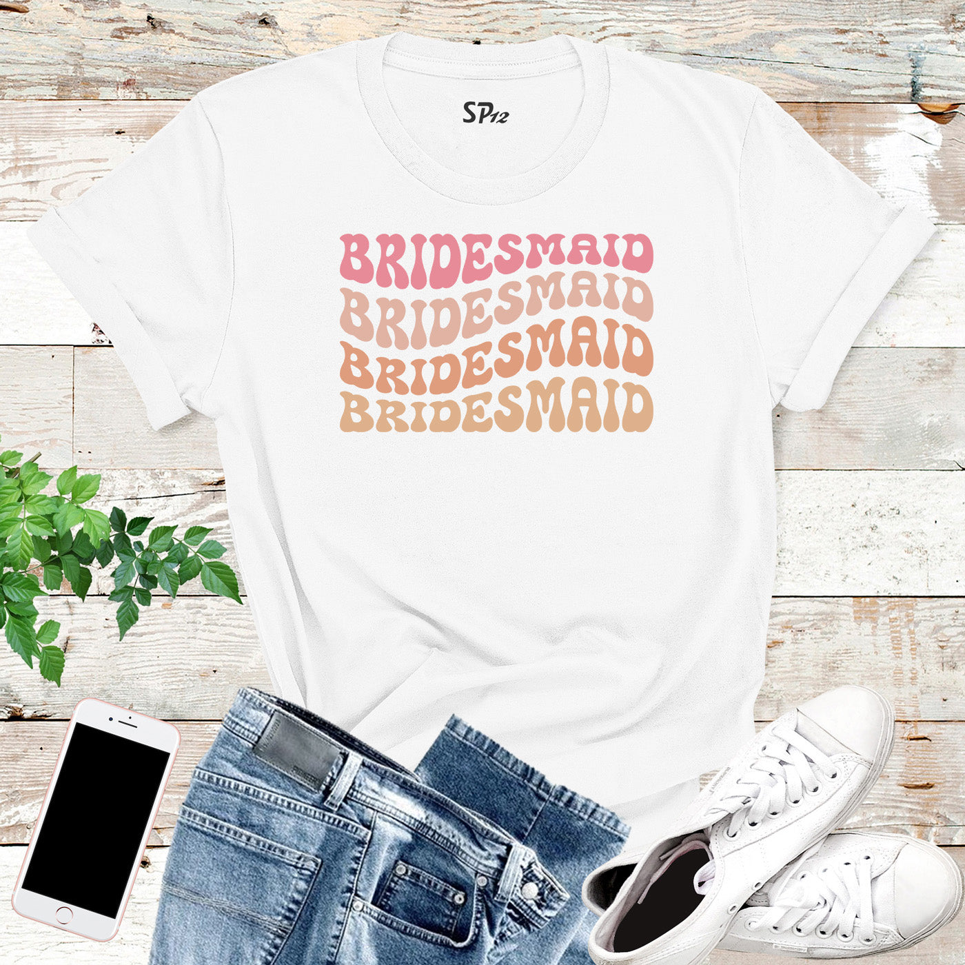 Retro Bridesmaid Bridal Party Groovy Bachelorette Preppy T-Shirts