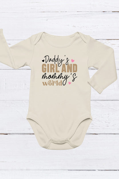 Daddy's Girl Mommy's World Baby Bodysuit