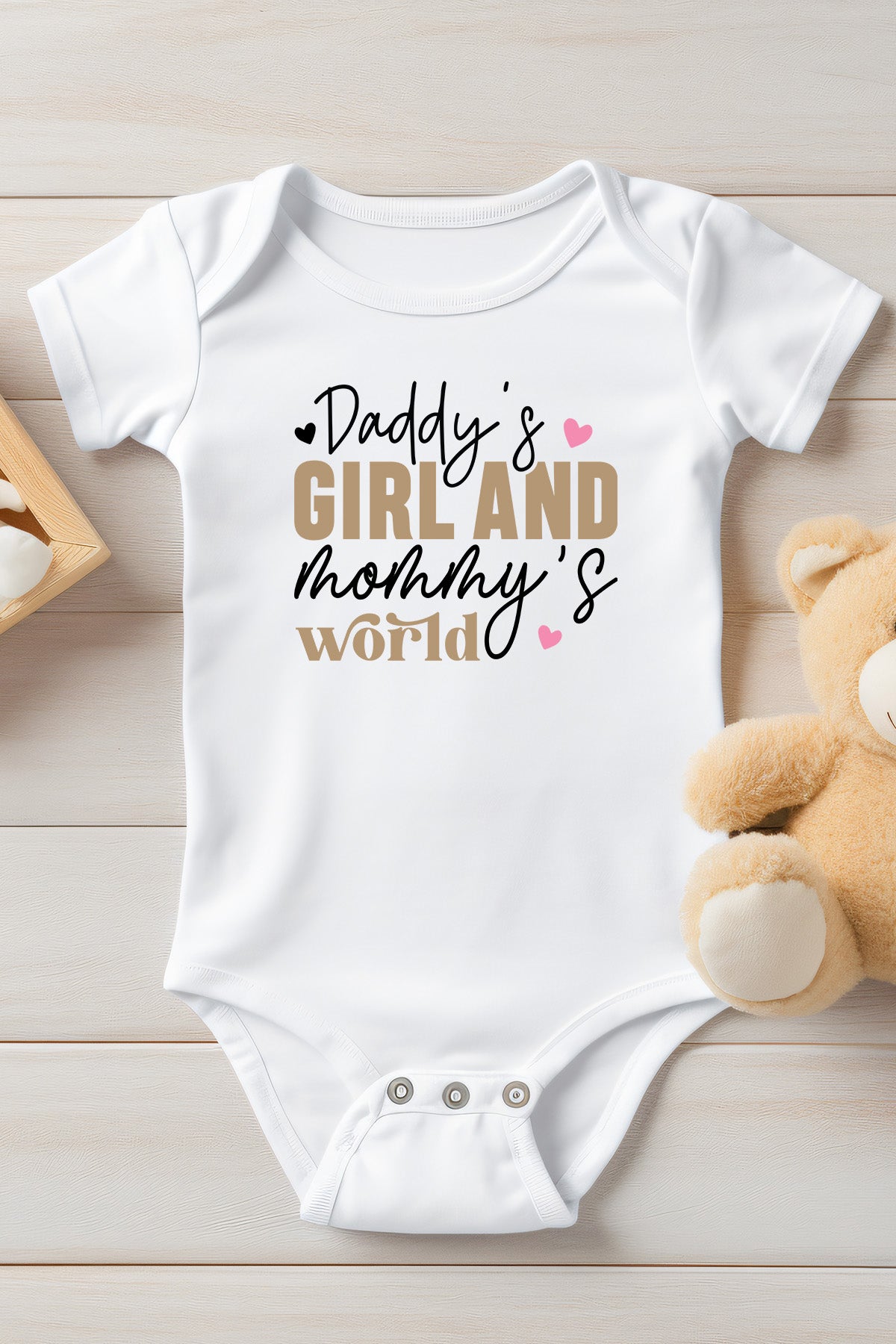 Daddy's Girl Mommy's World Baby Bodysuit