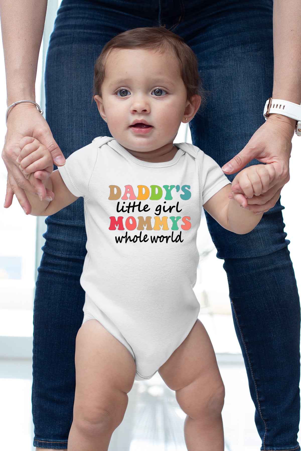 Daddy's little Girl Mommy's Whole World Baby Bodysuit