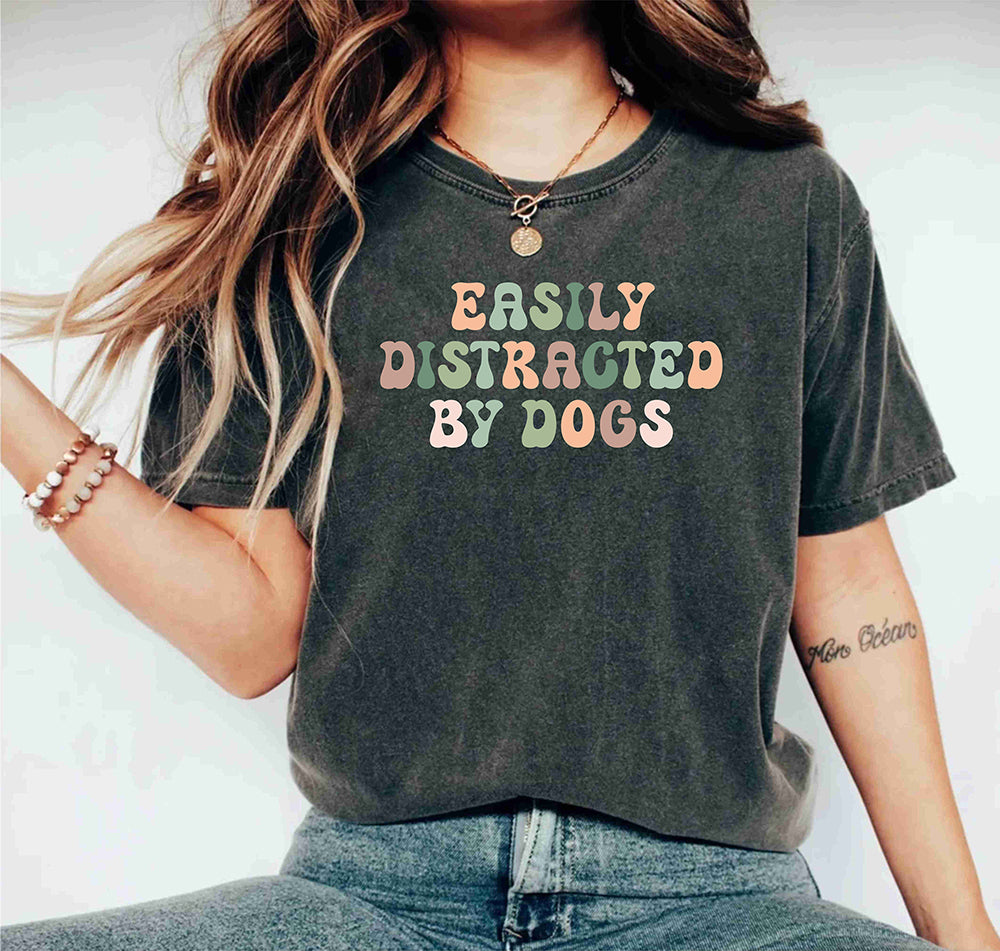 Easily Destructed By Dogs Funny Custom Dog Lover Cute Puppy Shirts