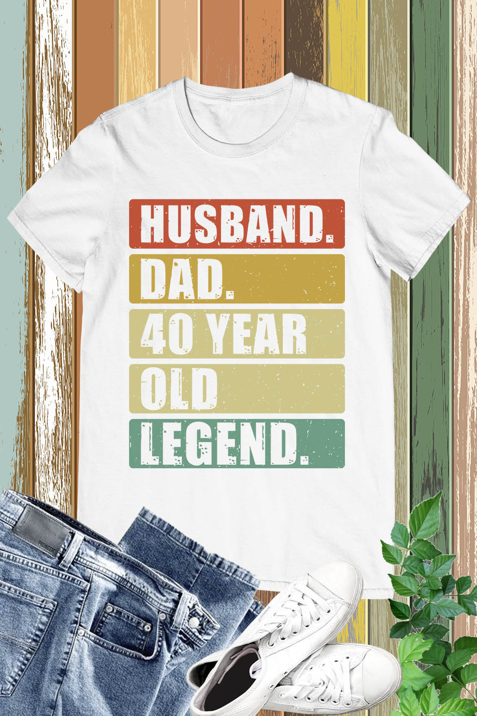 Husband Dad 40 Years Old Legend Shirt