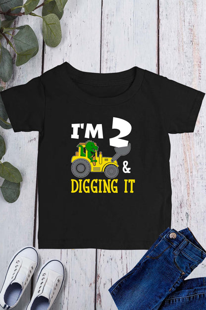 I'm 2 and Digging It Birthday T Shirt