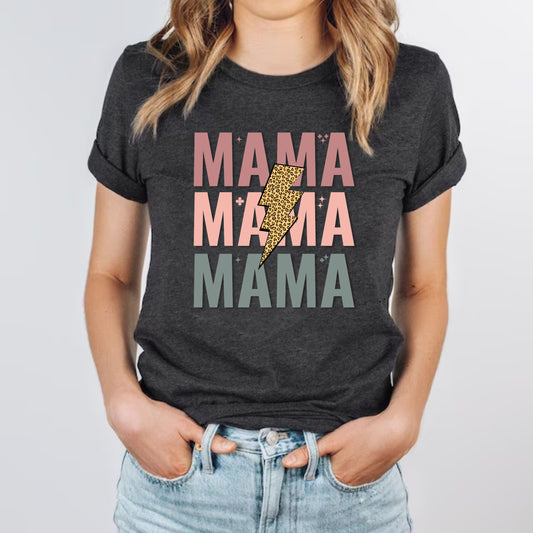 Retro Vintage Mama Leopard Mom Life Custom Mothers Day Gifts T-Shirt