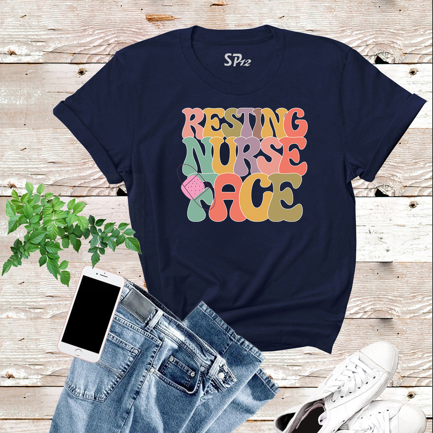 Resting Nurse Face Nursing School Custom Nurse Life Quote T-Shirt Gift