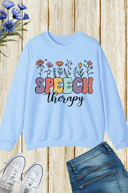 Speech Therapy Floral Sweatshirts