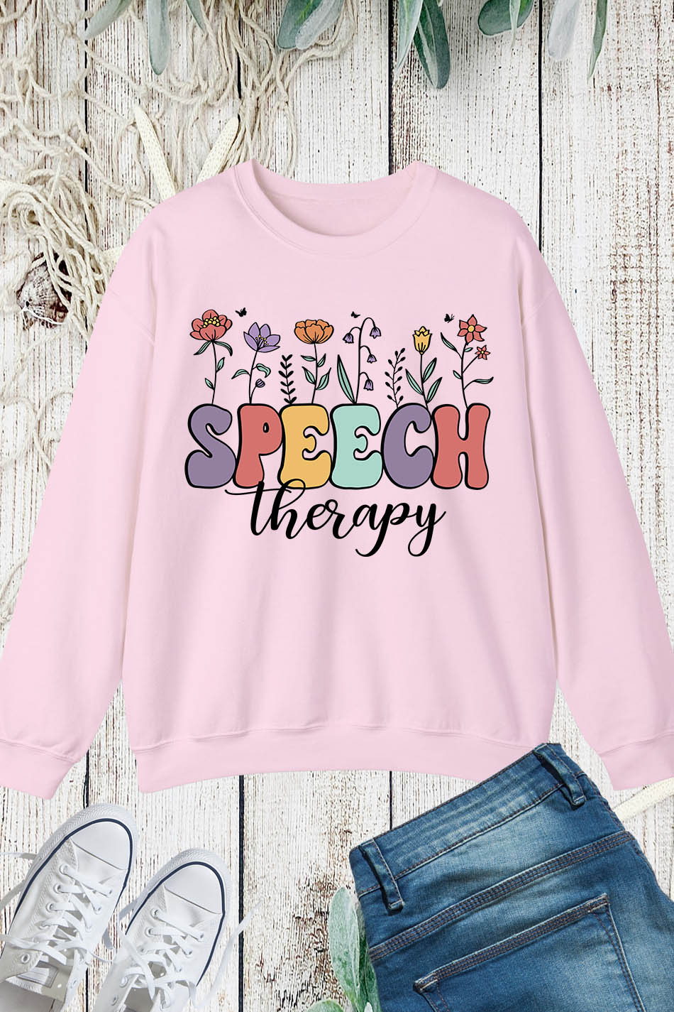 Speech Therapy Floral Sweatshirts