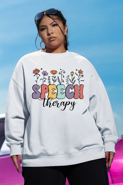 Speech Therapy Floral Sweatshirts