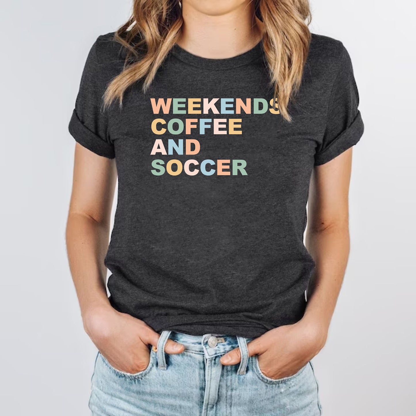 Funny Weekends Coffee And Soccer Sport Shirt With Sayings Unisex Shirt