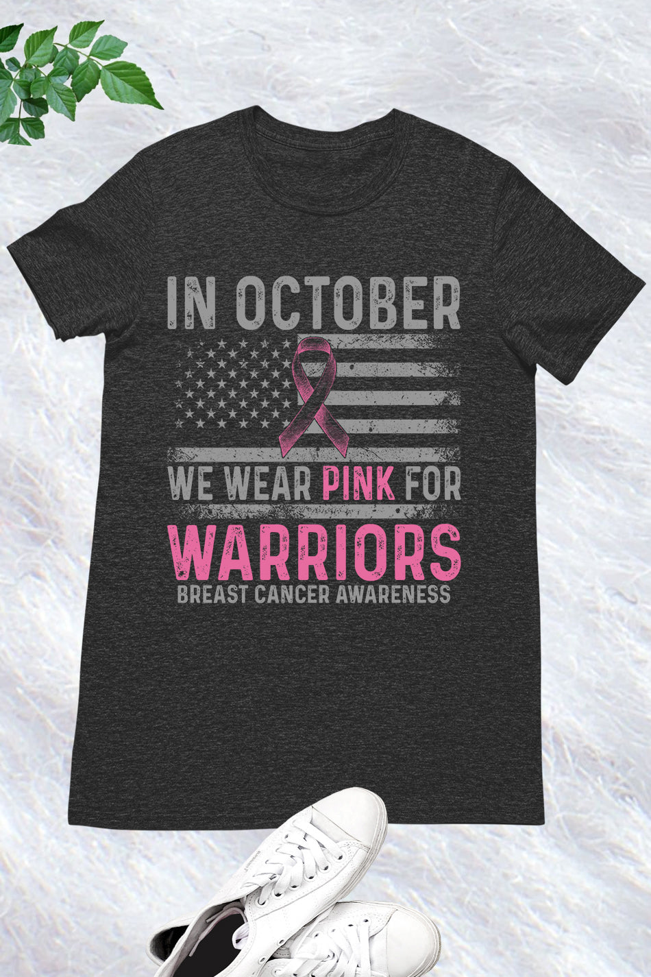 In October We Wear Pink For Warrior Breast Cancer Shirt