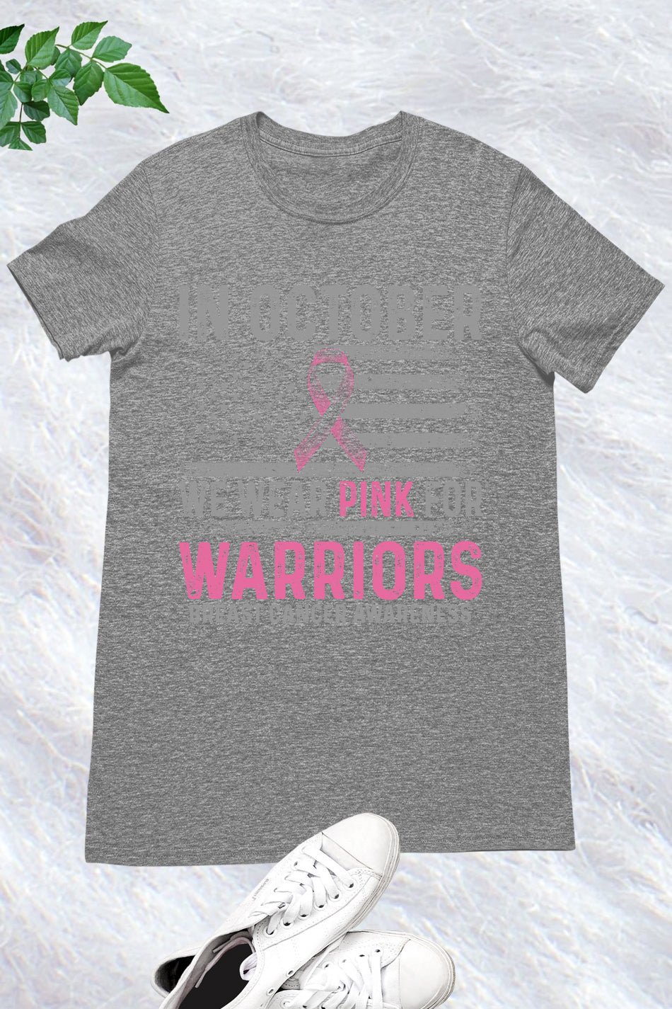 In October We Wear Pink For Warrior Breast Cancer Shirt