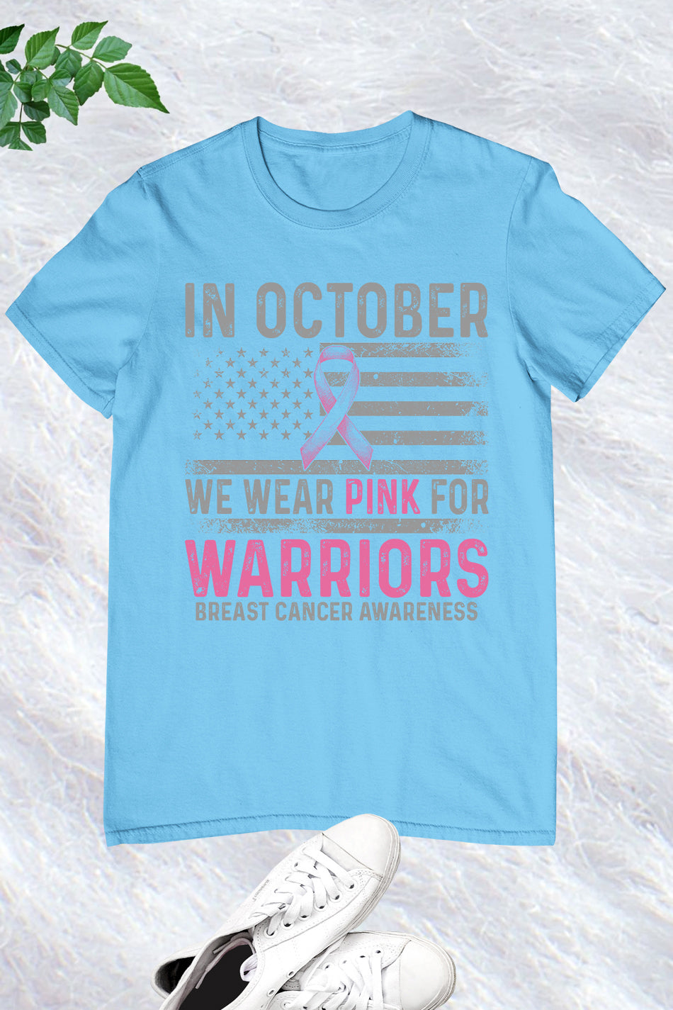 In October We Wear Pink For Warrior Breast Cancer Shirt