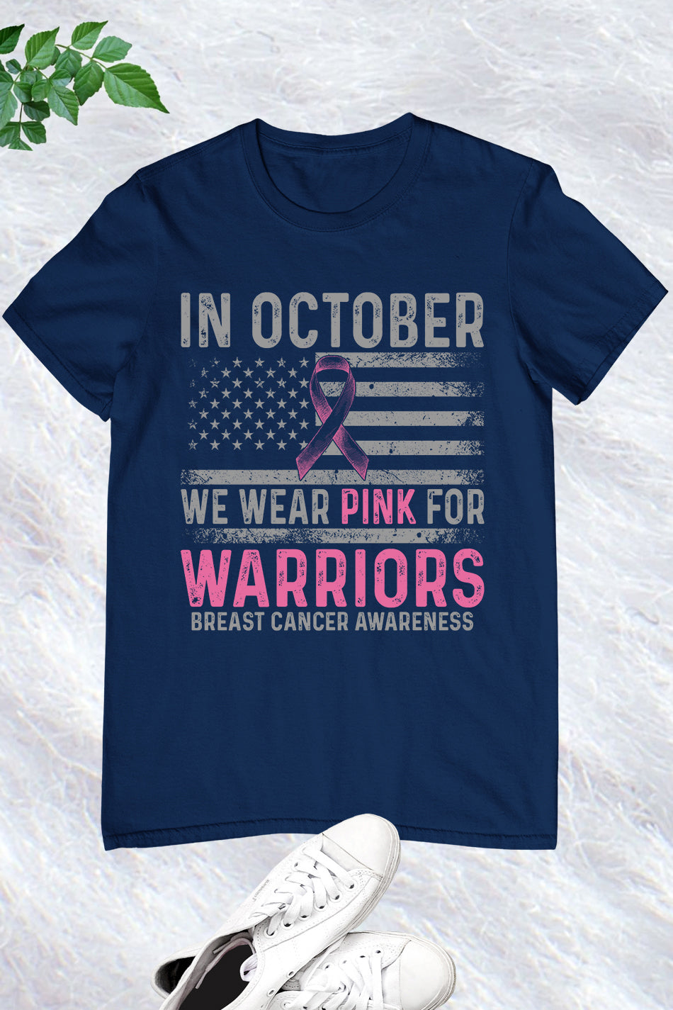 In October We Wear Pink For Warrior Breast Cancer Shirt