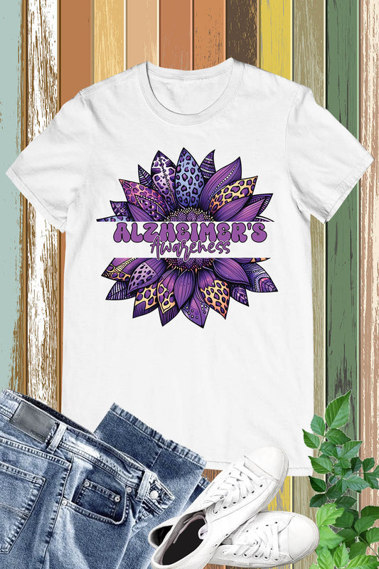 Sunflower Alzheimers Awareness T Shirts