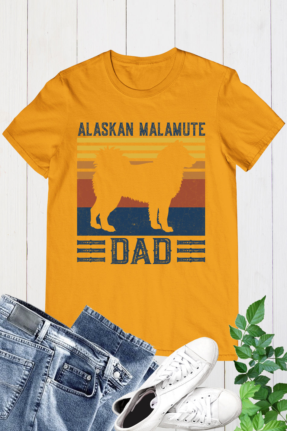 Alaskan Malamute Dad Dog T-Shirt