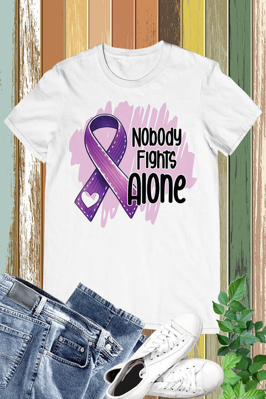 Alzheimers Awareness Nobody Fights Alone Tees