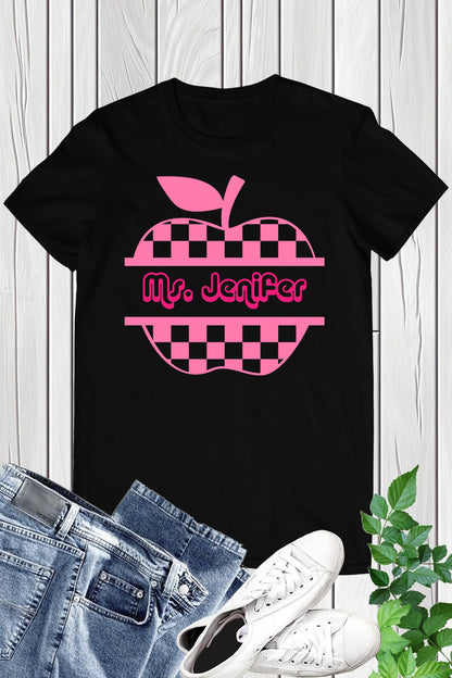 Custom Teacher Shirt With Apple