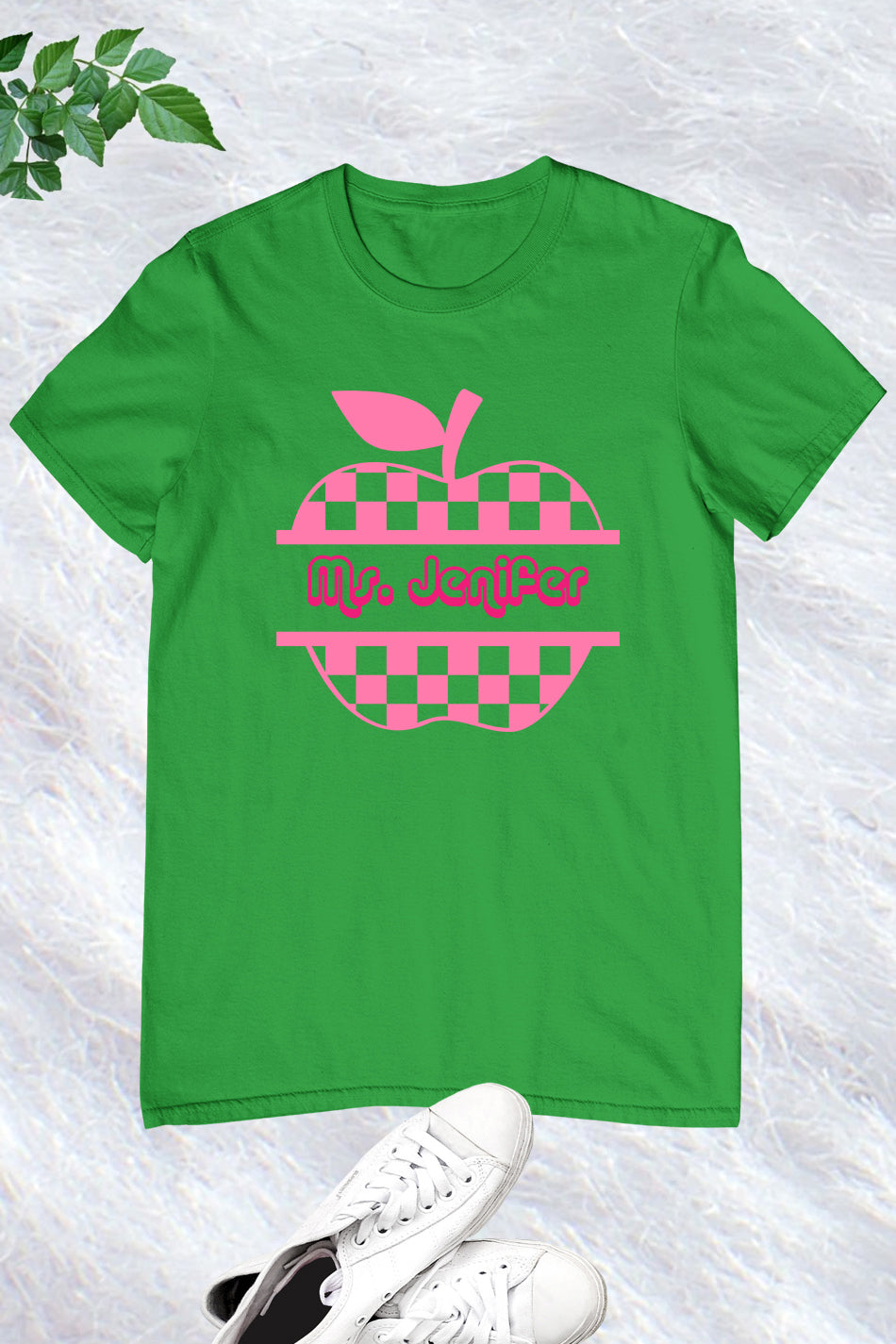 Custom Teacher Shirt With Apple