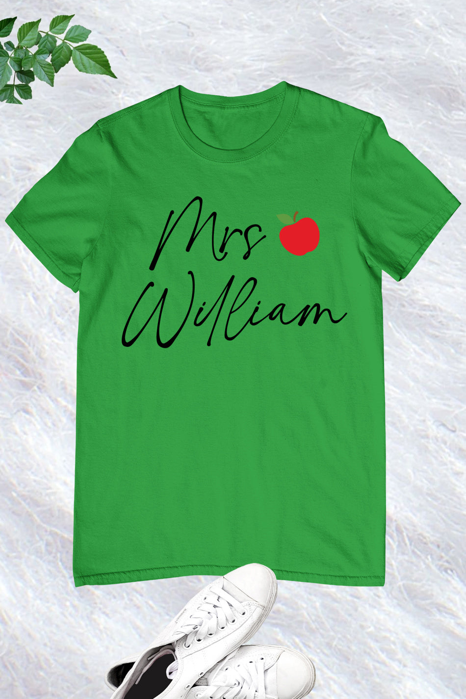 Personalised Teacher Apple name Shirt