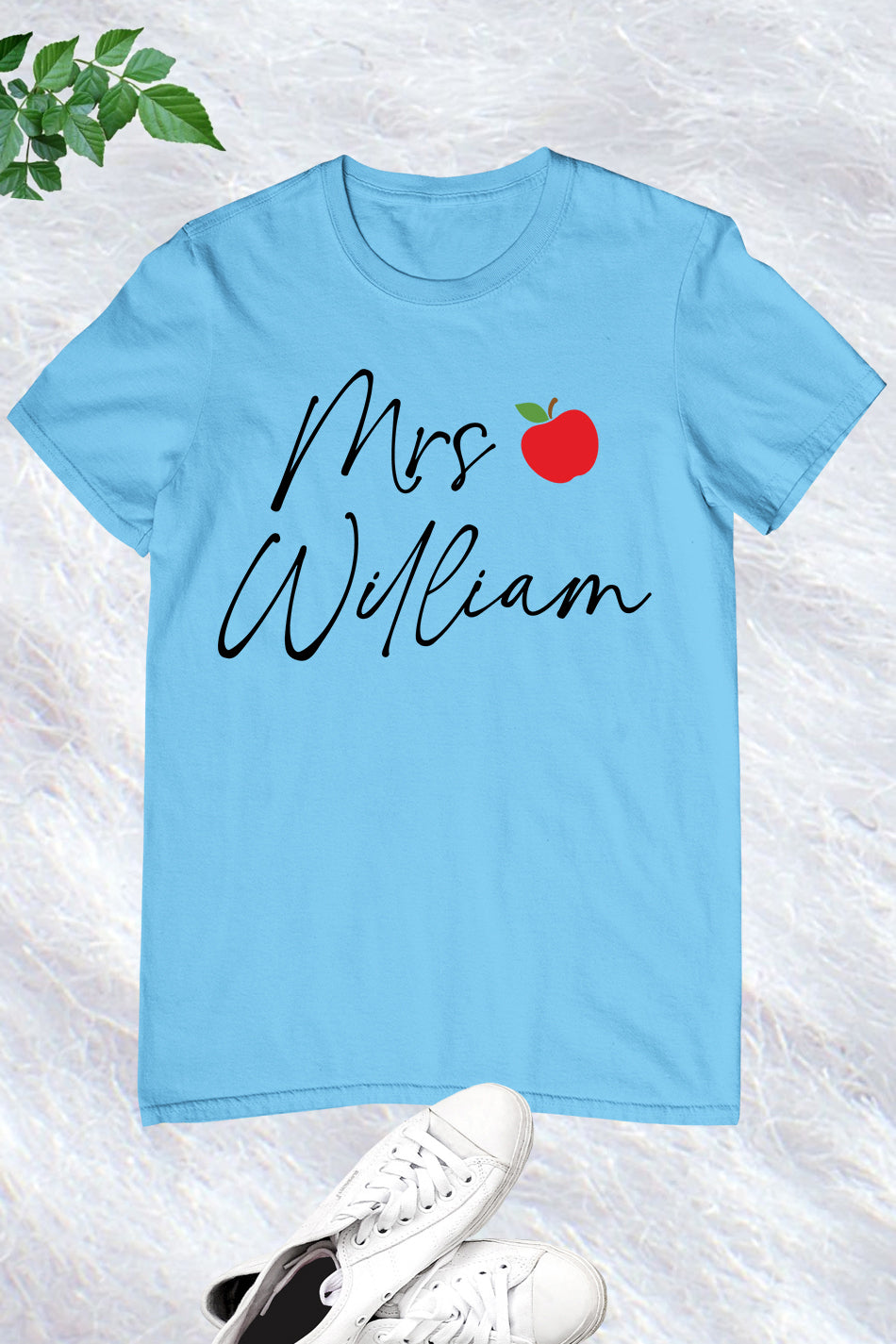 Personalised Teacher Apple name Shirt