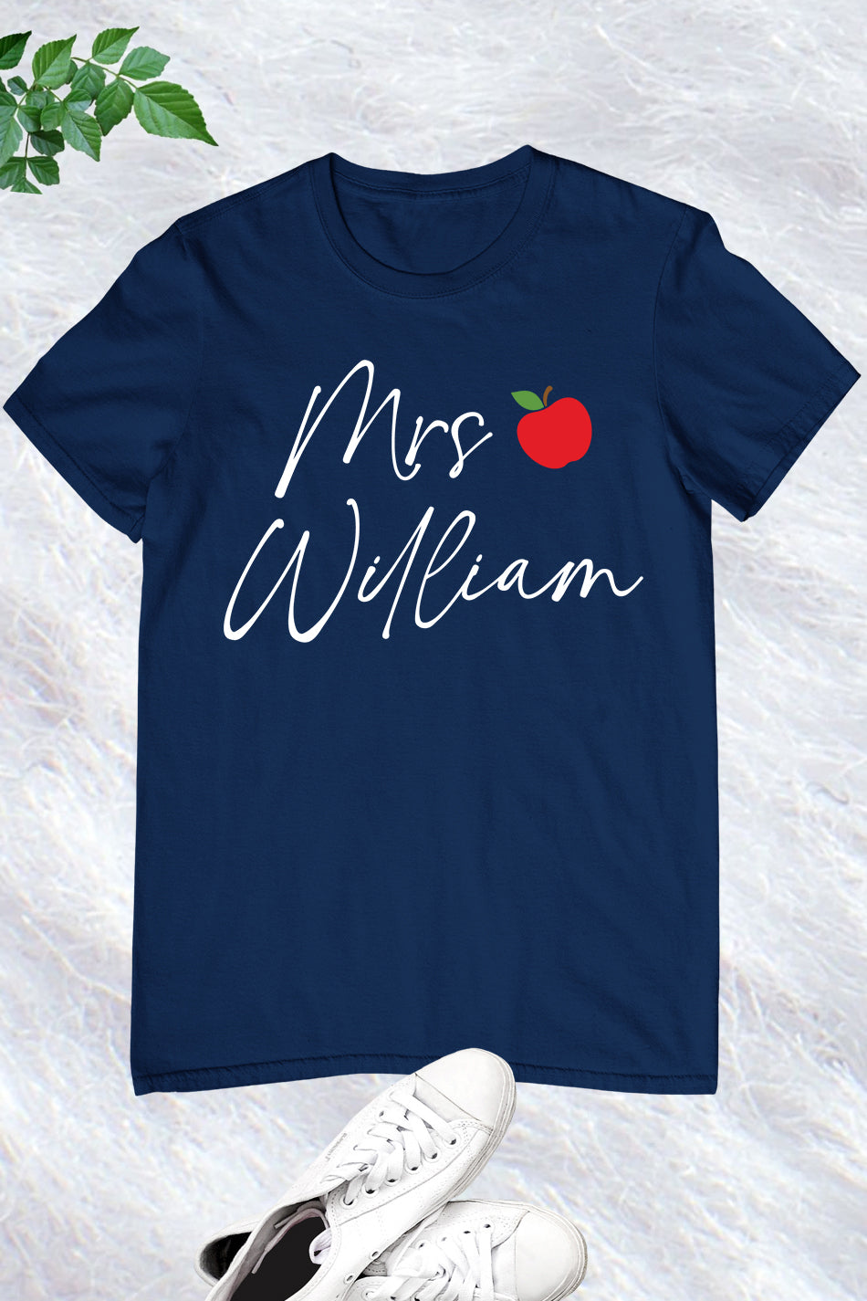 Personalised Teacher Apple name Shirt