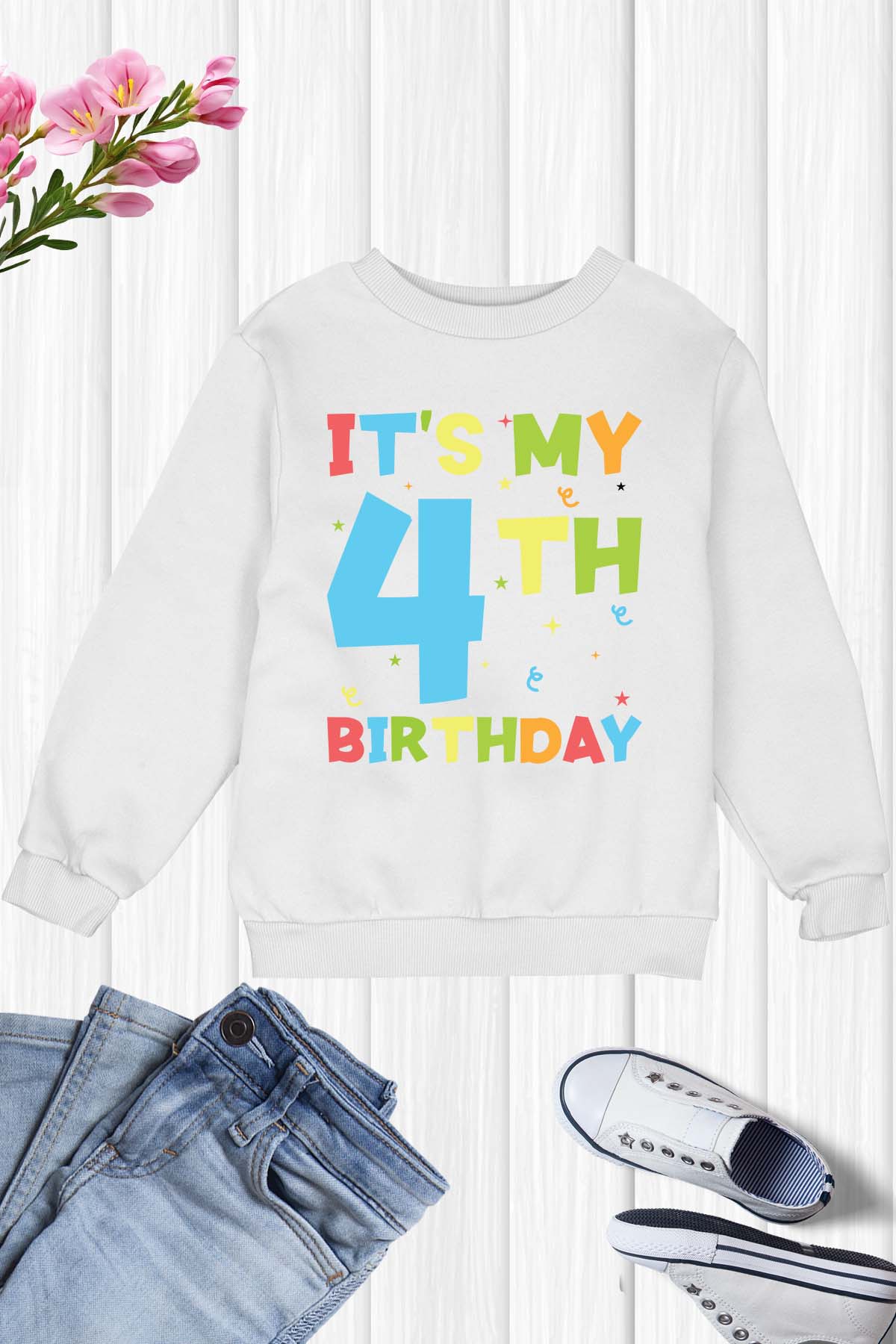 4th Birthday Youth Sweatshirt