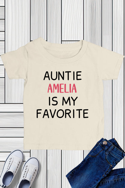 Personalized Auntie is My favorite Kids T Shirt