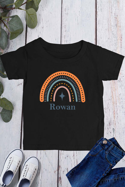 Personalized Baby Name With Rainbow Kids T Shirt