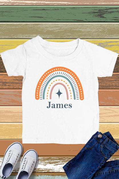 Personalized Baby Name With Rainbow Kids T Shirt