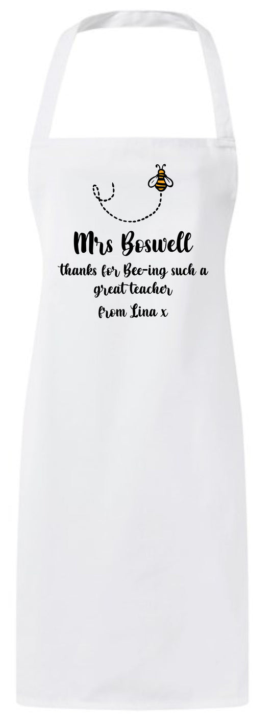 Personalized Bumble Bee Thank you Custom Birthday Party Apron