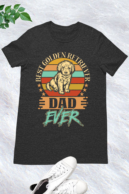 Golden Retriever Best Dad Ever Dog Shirt