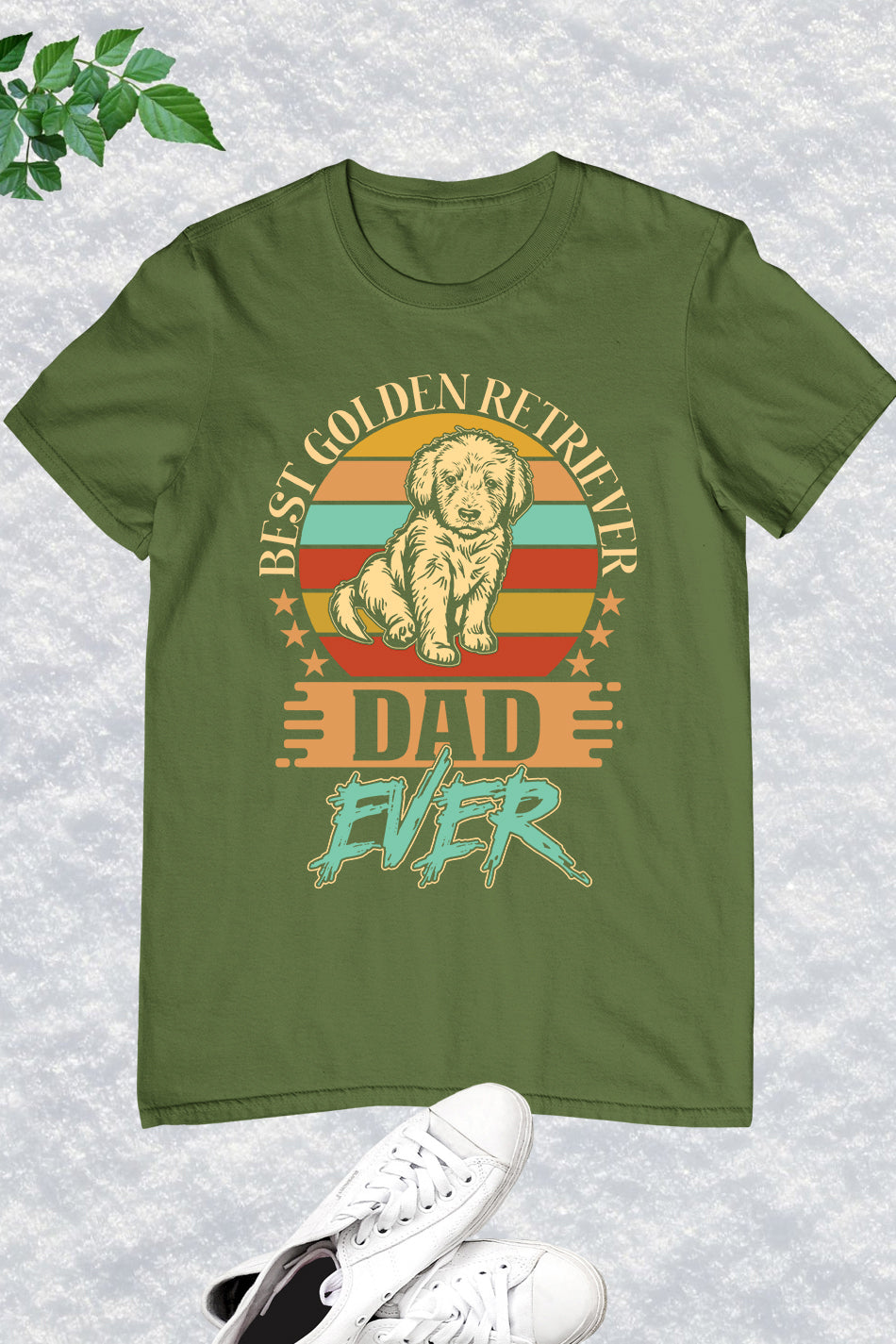 Golden Retriever Best Dad Ever Dog Shirt