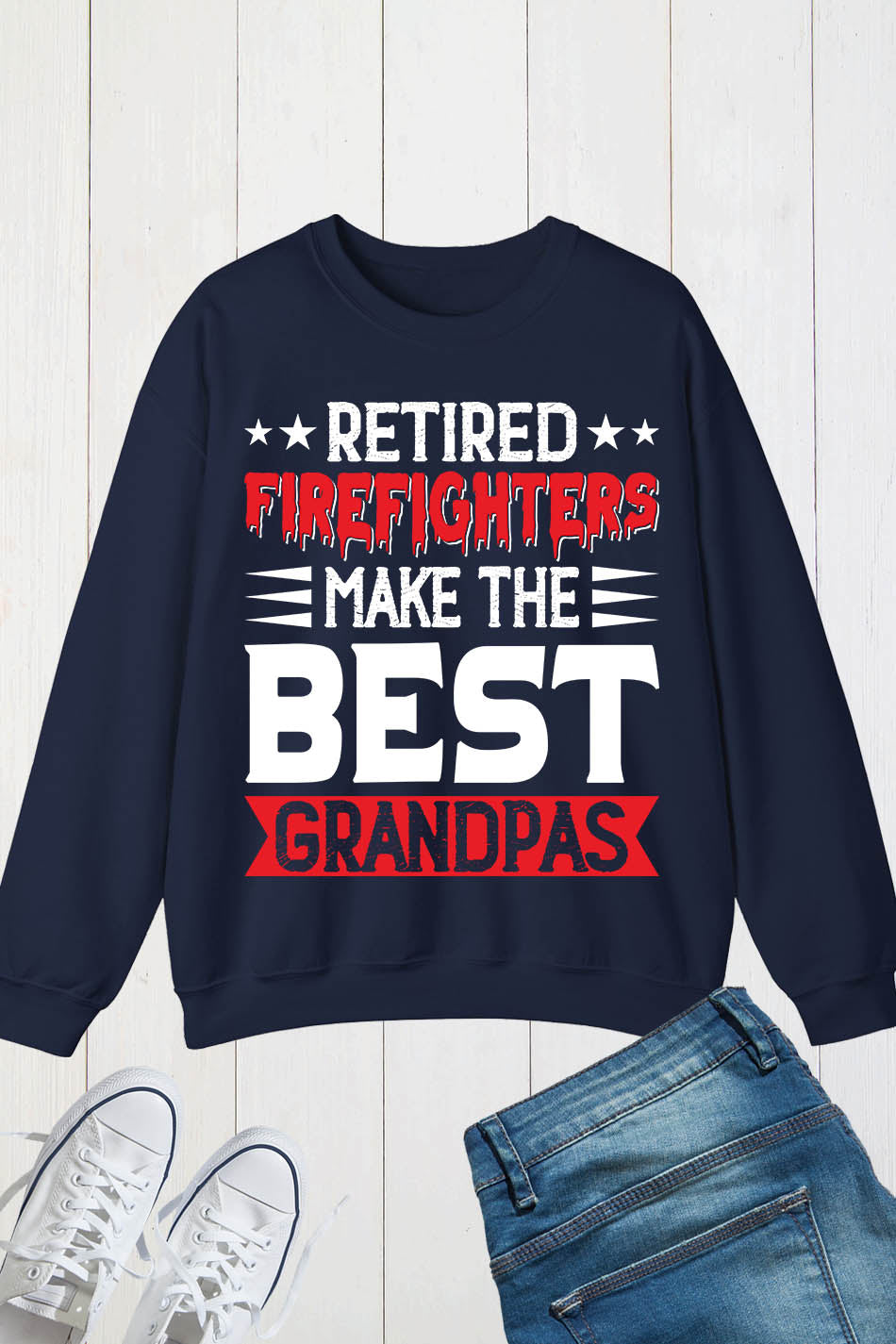 Retired Firefighters tee Grandpa Sweatshirt