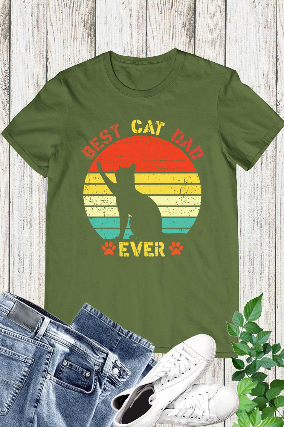 Best Cat Dad Ever T Shirt