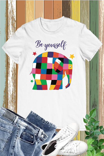 Be Yourself Elmer Theme Teacher T Shirt