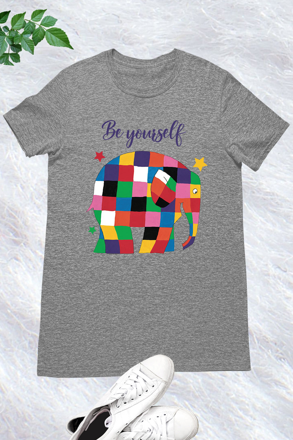 Be Yourself Elmer Theme Teacher T Shirt