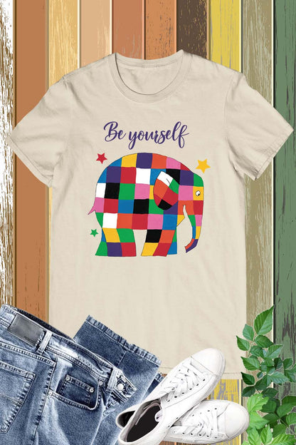 Be Yourself Elmer Theme Teacher T Shirt