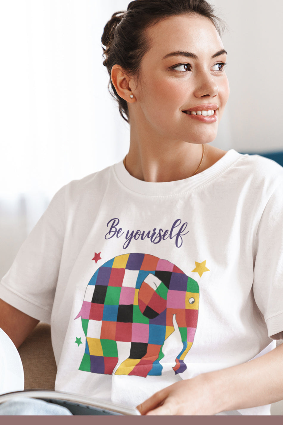 Be Yourself Elmer Theme Teacher T Shirt