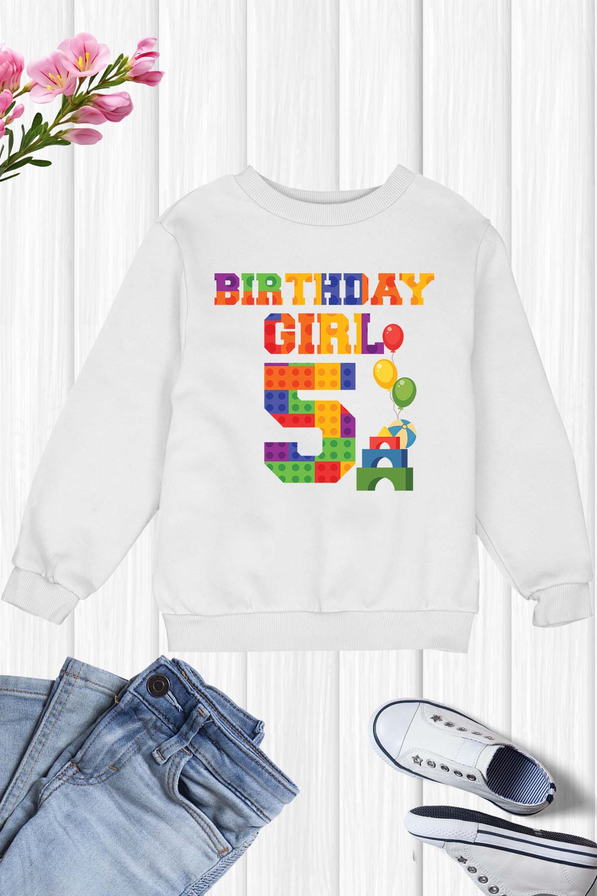 5th Birthday Girl Sweatshirt